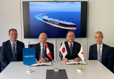 Συνεργασία WinGD και  Mitsubishi Shipbuilding για τα πλοία με αμμωνία
