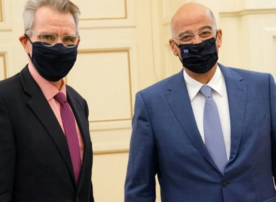 Συνάντηση Δένδια- Pyatt για τις εξελίξεις στην Ανατολική Μεσόγειο