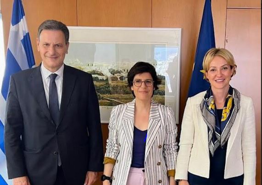 Συνάντηση Σκυλακάκη - Σδούκου με την Υπουργό Ενέργειας του Βελγίου T. Van der Straeten