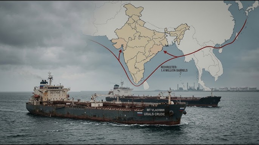 Δύο δεξαμενόπλοια με ρωσικό πετρέλαιο Urals αλλάζουν προορισμό και ξεφορτώνουν στην Ινδία