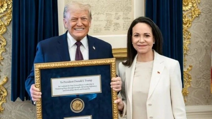 Η Machado παρέδωσε στον Trump το Νόμπελ Ειρήνης - «Μια τόσο υπέροχη χειρονομία αμοιβαίου σεβασμού»