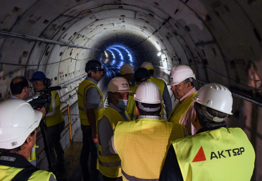 Στις σήραγγες και στα εργοτάξια του Μετρό Θεσσαλονίκης ο Γ.Γ. Υποδομών, Γ. Καραγιάννης