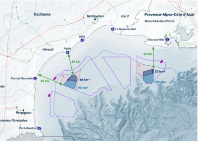 Γαλλία: Σε ποια σημεία θα κατασκευασθούν τα πλωτά υπεράκτια αιολικά πάρκα στη Μεσόγειο