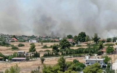 Φωτιά στον Δήμο Τανάγρας - Εισήγηση για προληπτική εκκένωση του Δηλεσίου