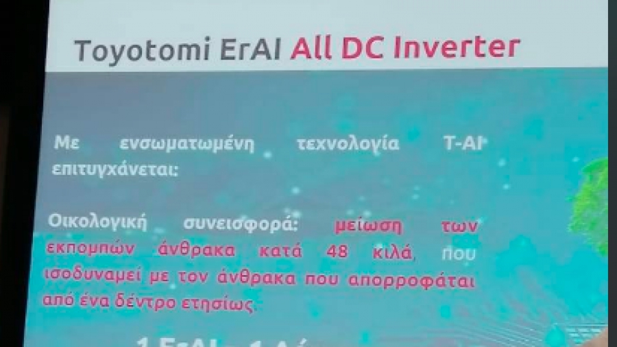 Quest: Συνδυασμός τεχνητής νοημοσύνης για την εξοικονόμηση ενέργειας στο νέο Toyotomi ErAI