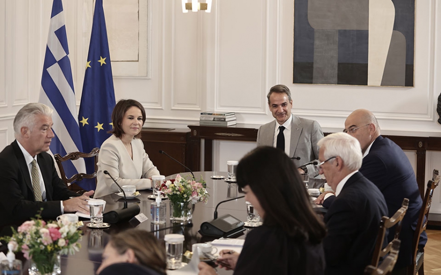 Μητσοτάκης σε Baerbock: Μη ανεκτές οι τουρκικές προκλήσεις από Ελλάδα και Ε.Ε.