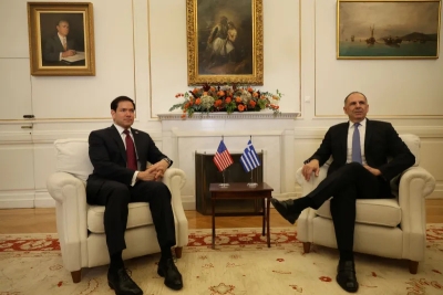 Πλούσιο το πρόγραμμα του Rubio στην Αθήνα- Σε λίγο η πρώτη συνάντηση με τον Γεραπετρίτη