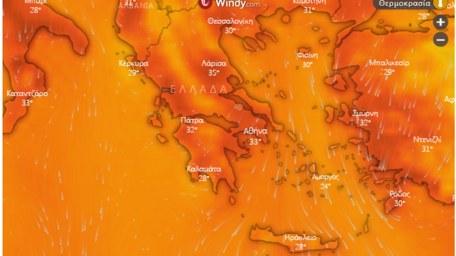 Έκτακτο δελτίο καύσωνα, ΕΜΥ - Ο επιθετικός «CLEON» με 43άρια κάνει την Ελλάδα καμίνι