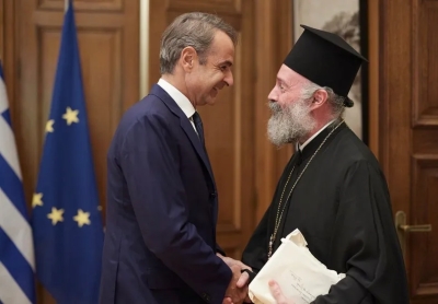 Μητσοτάκης - Αρχιεπίσκοπος Αυστραλίας Μακάριος: Συνάντηση με έμφαση στην επιστολική ψήφο και την ομογένεια