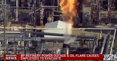 Λουκέτο στο διυλιστήριο Whiting της BP - Αιτία η διακοπή ρεύματος (Βίντεο)