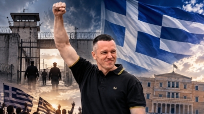 Αποφυλακίστηκε ο Κασιδιάρης - Δεκάδες υποστηρικτές έξω από τον Δομοκό: «Επιστρέφω στην πρώτη γραμμή» (βίντεο)