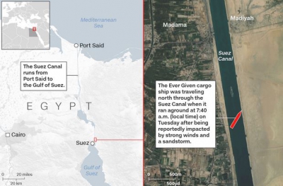 Διώρυγα Σουεζ: Στον «αέρα» η παράδοση 1 εκατ. τόνου LNG στην Ευρώπη - Τι εκτιμά η Rystad Energy