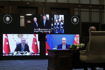 Poutin και Erdogan κήρυξαν την έναρξη εργασιών για τον τρίτο αντιδραστήρα στο Ακούγιου