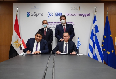 ΑΔΜΗΕ: Μνημόνιο συνεργασίας της Grid Telecom με την Telecom Egypt για την διασύνδεση Ελλάδας - Αιγύπτου