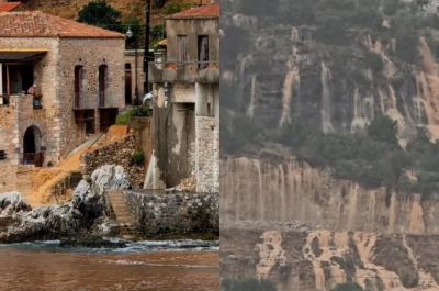 Μάνη: Πρωτοφανείς πλημμύρες με πάνω από 140 τόνους νερού ανά στρέμμα να πέφτουν στην περιοχή