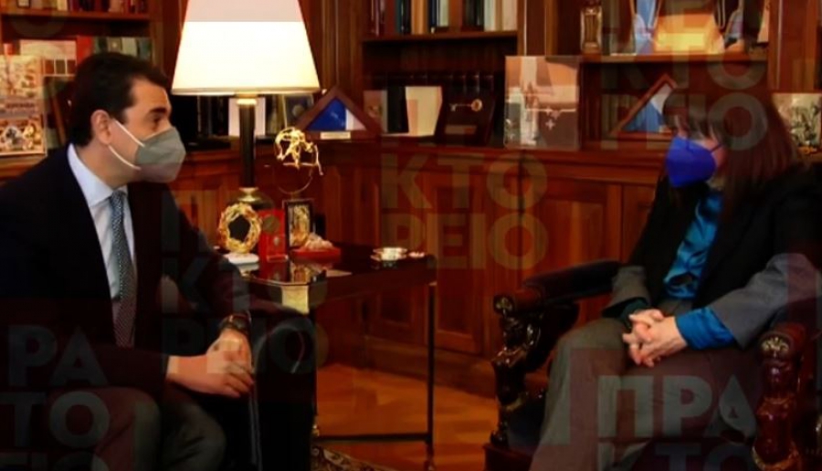 Συνάντηση Σκρέκα - Σακελλαροπούλου για την ενεργειακή κρίση - Βίντεο