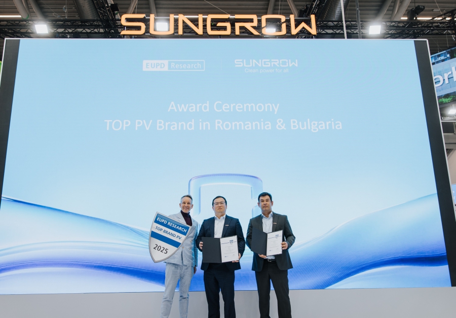 Η Sungrow κατέκτησε το βραβείο «Top Brand PV Award 2025» για Βουλγαρία και Ρουμανία από την EUPD