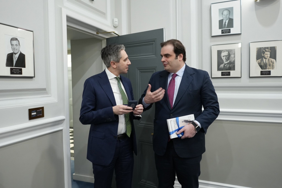 Πιερρακάκης σε Ιρλανδό ΥΠΟΙΚ: Εργαζόμαστε για μια ισχυρή, ενιαία και ανταγωνιστική Ευρώπη