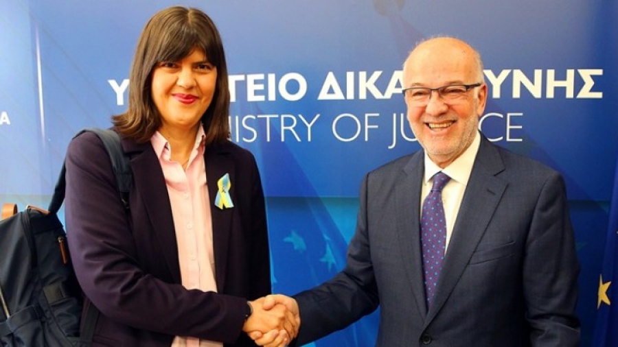 Στο υπουργείο Δικαιοσύνης η Kovesi: «Υπάρχει πολύς θόρυβος γύρω από τις υποθέσεις»