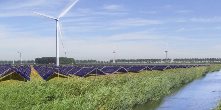 Ενεργειακό πάρκο στην Ολλανδία συνδυάζει ηλιακή και αιολική ενέργεια