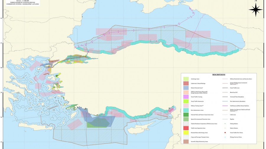 Η Ελλάδα αντιδρά στον τουρκικό χάρτη για τα θαλάσσια πάρκα