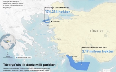 Τουρκία: Xάρτης για τα θαλάσσια πάρκα  με Καστελλόριζο, Λήμνο και Σαμοθράκη στο επίκεντρο