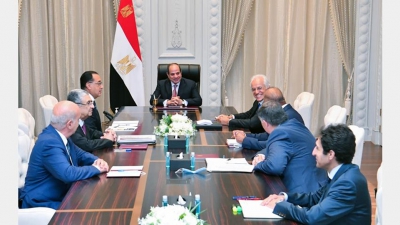Συνάντηση εργασίας του Προέδρου της Δημοκρατίας της Αιγύπτου με τον Δημήτρη Κοπελούζο