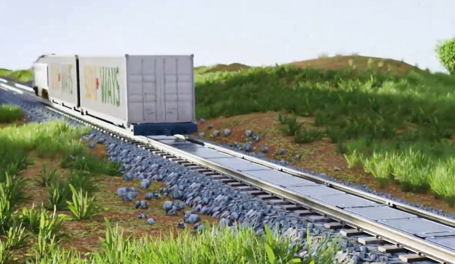 Ο πρώτος ηλιακός σταθμός παραγωγής ενέργειας στον κόσμο σε σιδηρόδρομο εγκαινιάστηκε στην Ελβετία