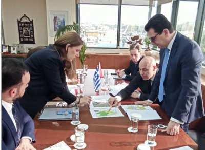 Συνάντηση Σκρέκα, Αμυρά με την Υπουργό Περιβάλλοντος της Αλβανίας Mirela Kumbaro